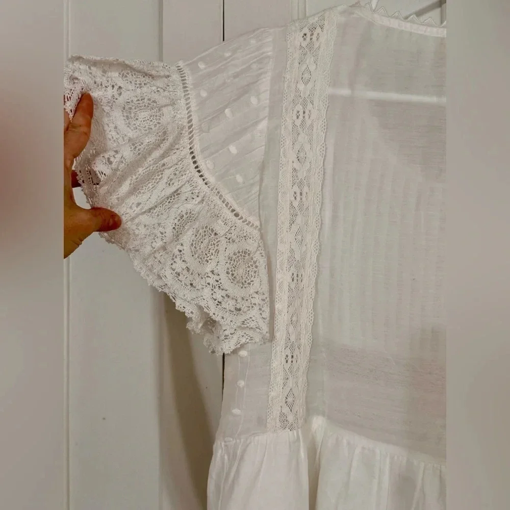 Zadig & Voltaire Lace Trimmed High Waist Dress - Picture 11 of 11